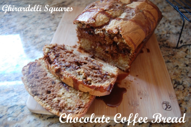 21 Ghirardelli Squares Chocolate Coffee Bread Sliced