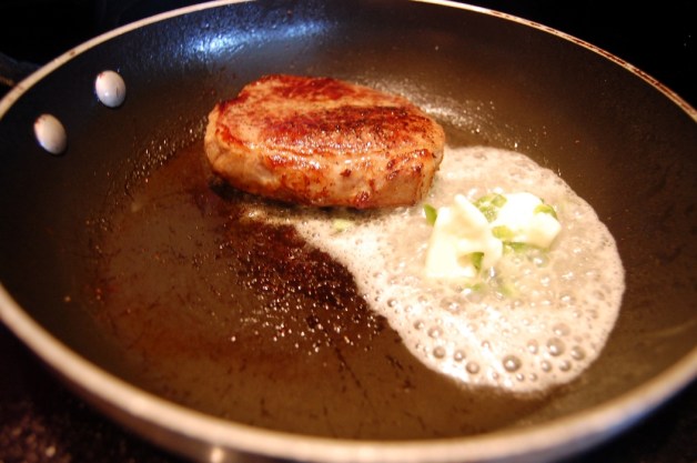 Steak with Jalapeno Butter Finishing